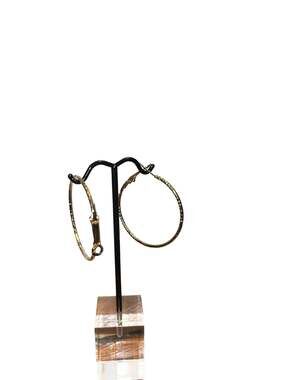 Premier Designs Hot Cakes Gold Textured Large Hoop Earrings